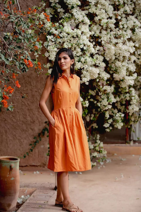 Kor Shirt Dress Terracotta