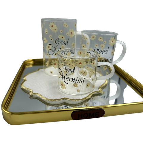 DAISY MORNING ESPRESSO GLASS MUG