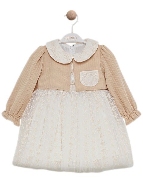 BOMBILI Girls Dress - Beige