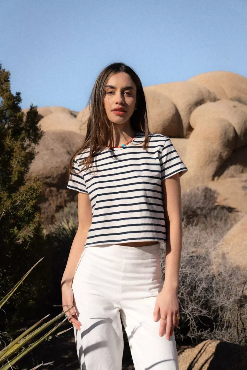 Kor Navy Striped T-shirt