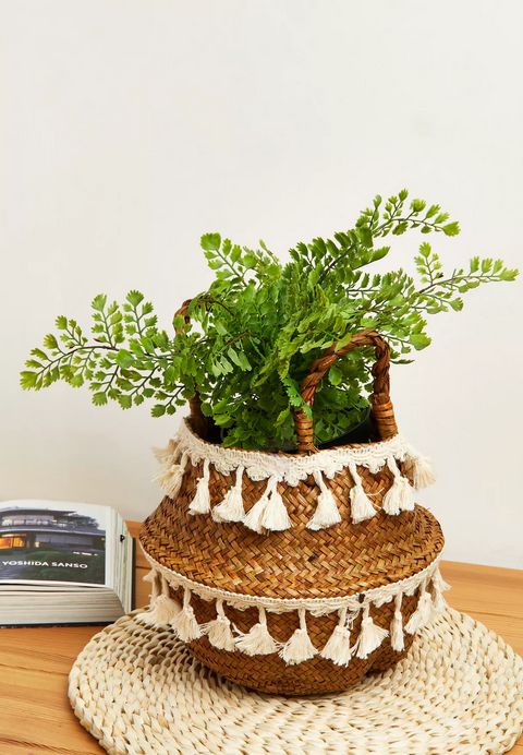 Macrame Wicker Woven Storage Basket