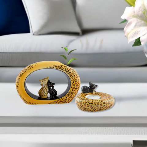 Leopard Love – Porcelain Cat Vase