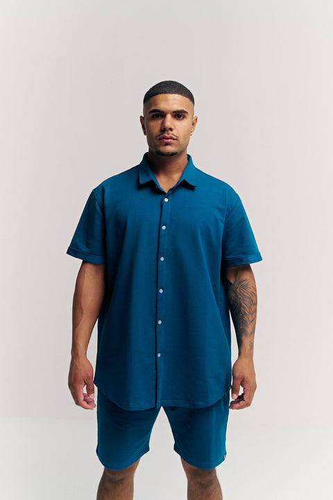 Prime Button-up Shirt Pacific Blue