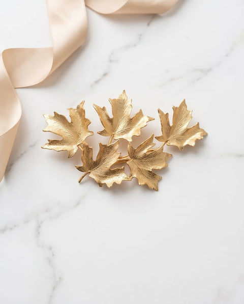 Golden Leaf Handmade Hair Comb