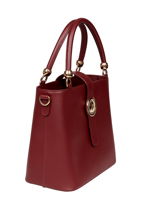 Agape Leather Bag in Burgundy