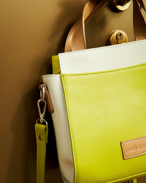 Pistacchio Green Leather Handbag EMILY