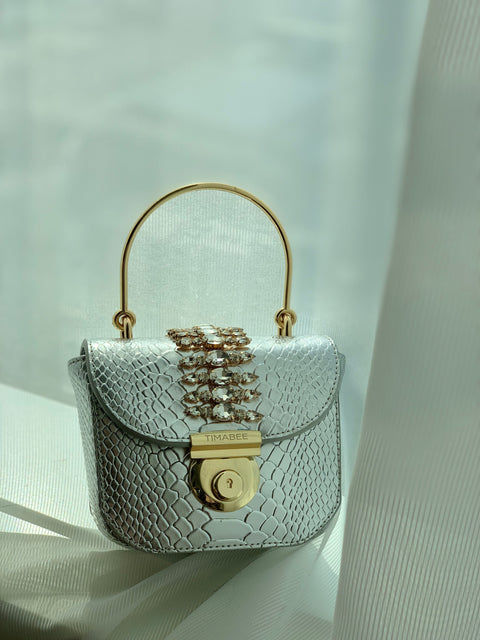 Timabee Silver Doko Handbag