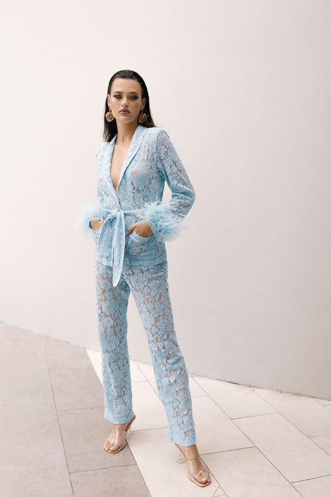 Eliya Luxury Pajama Lace Blue