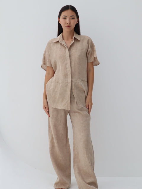 CECILEHOB Celine Linen Set Beige