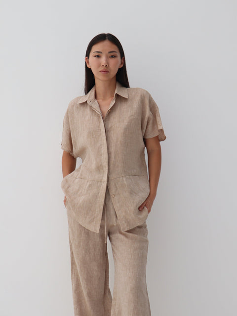 CECILEHOB Celine Linen Set Beige