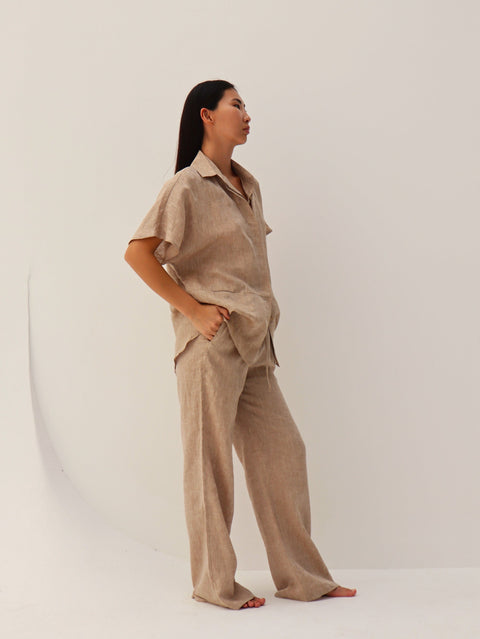CECILEHOB Celine Linen Set Beige