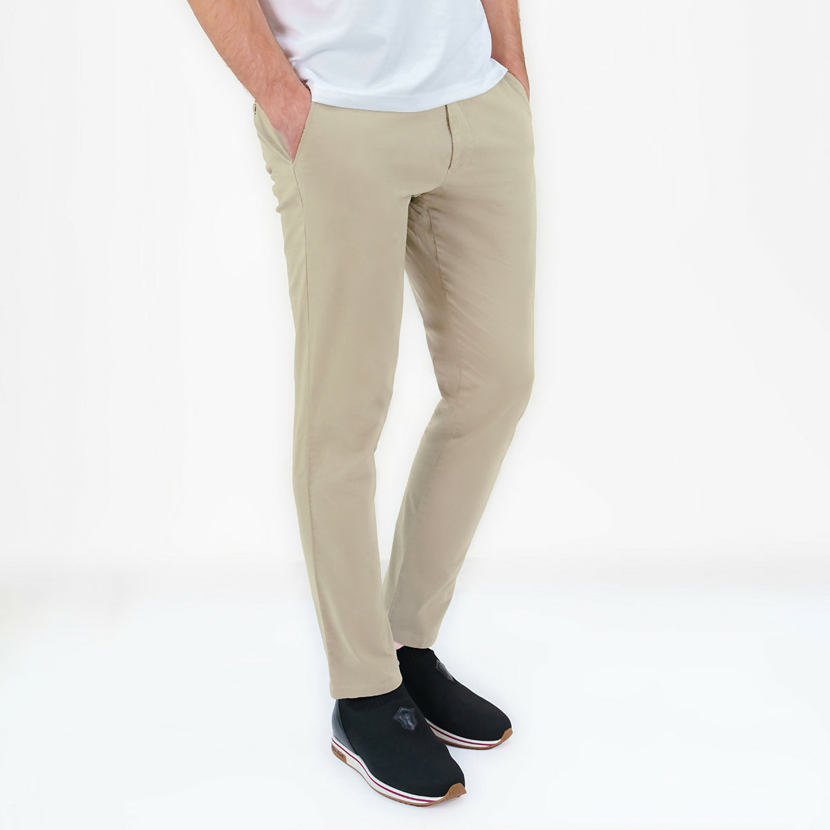 Via Milano Trouser Natural Beige