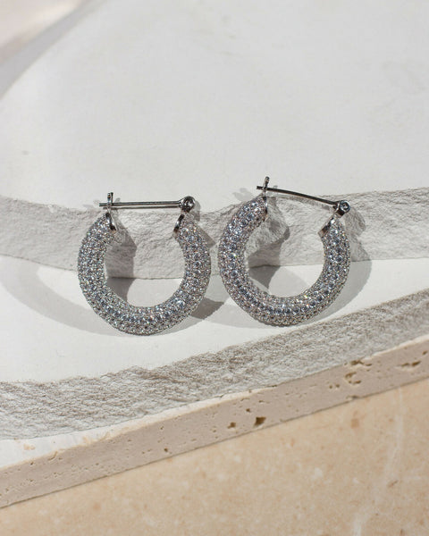 Pave Baby Amalfi Hoops