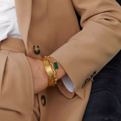 Classic Brushed Gold Bangle
