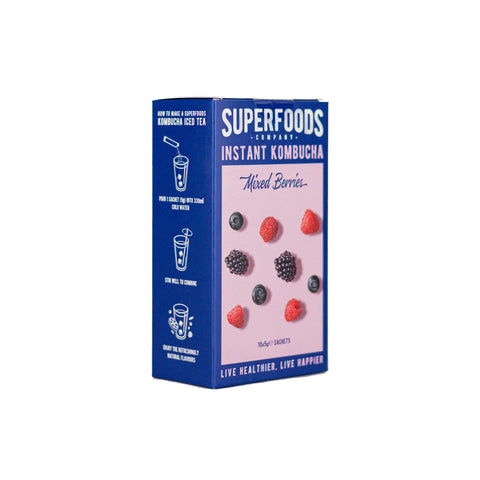 Superfoods Instant kombucha Box - Mixed Berries Flavour Sachets 10 x 5g