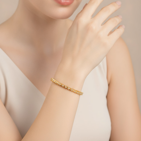 Crystal Zircon Bangle - Diamond bangle
