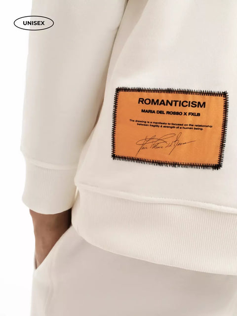 White Fleece Pullover "Romanticism" X MVDR