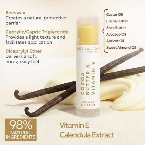 Lip Balm Vanilla with Cocoa Butter & Vitamin E 5ml