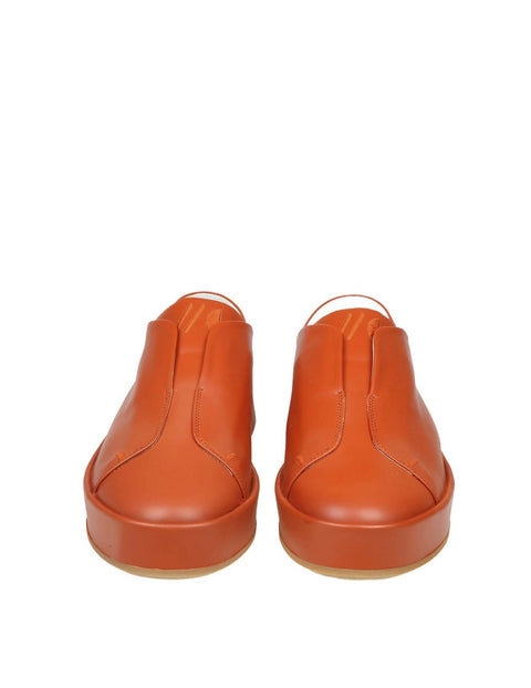 Terra Leather Sneakers in Orange