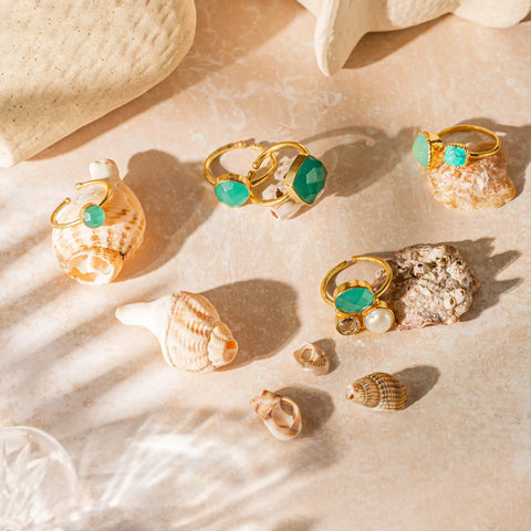 Round Stone Adjustable Ring