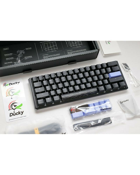 Ducky One 3 Classic Black/White Mini 60% Cherry Blue Key Arabic