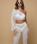 TulumSetTrousersonesleeveTopWhite