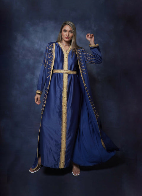 KAFTAN 2 PC BLUE -GOLD 1 (4)