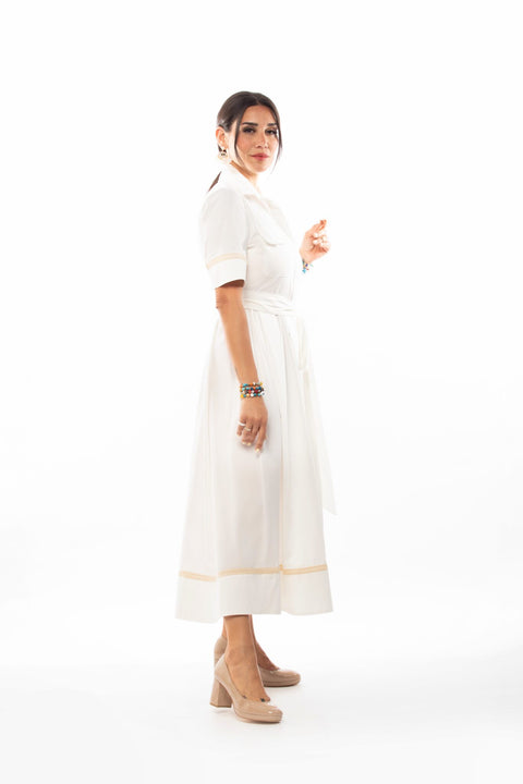 Jasmine Midi Dress in White