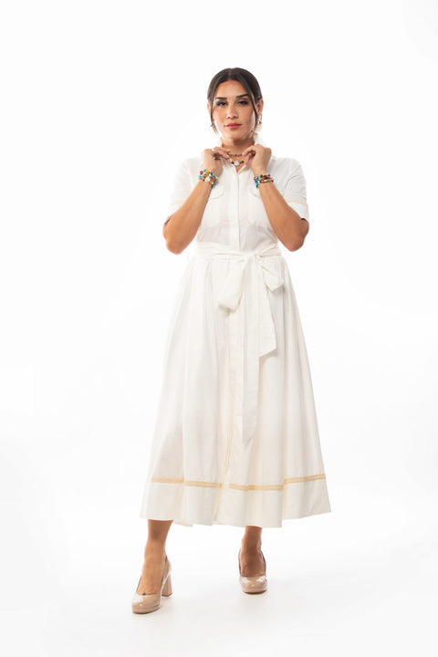 Jasmine Midi Dress in White
