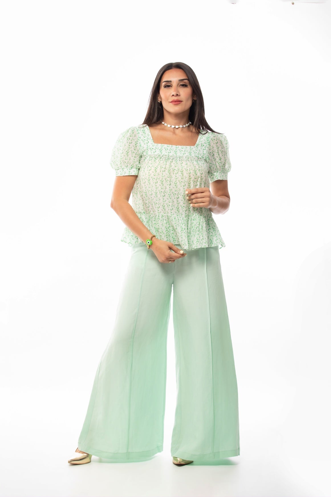 Lily Green Flower Top