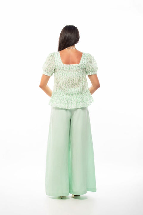 Lily Green Flower Top