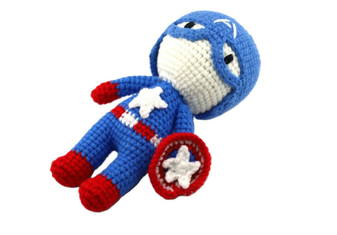 susarts crochet doll ''captain America''