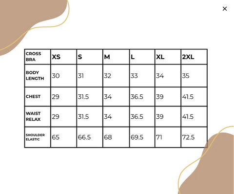 Cross Bra Size Chart