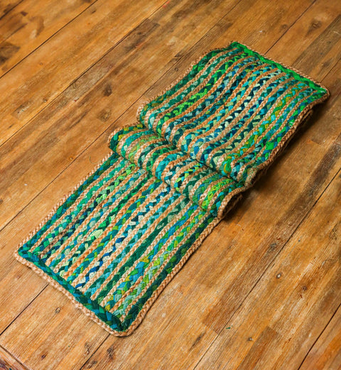 Noor Jute Table Runner - Green