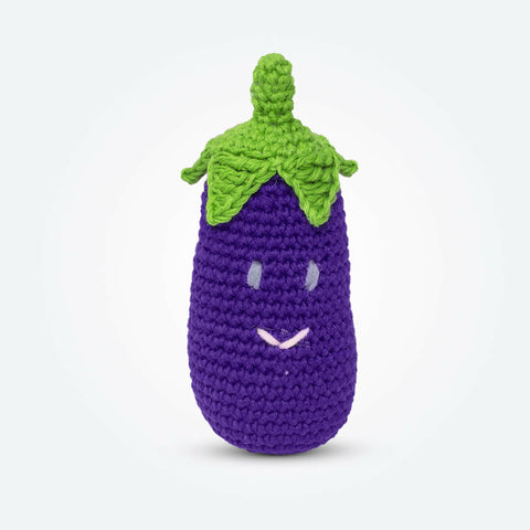 susarts crochet fruit & vegetable '' eggplant, tomato, mushroom''