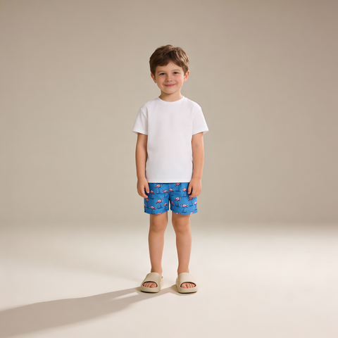 Boys Tropical Flamingo Swim Shorts