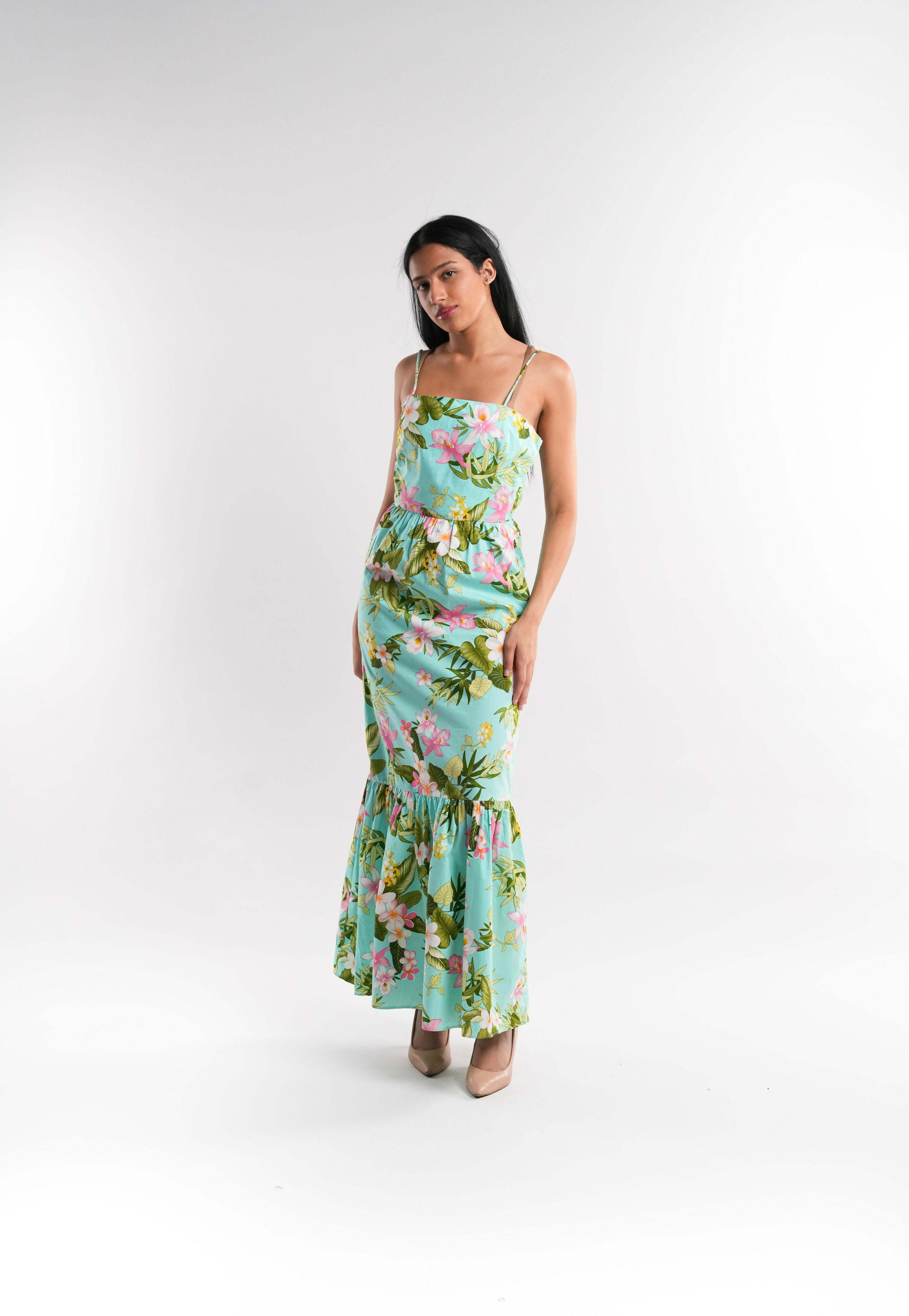 Tiffany Floral Cotton Maxi Dress