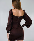 Muse-Chocolate-Brown-Mini-Pear-Studded-Dress-Back