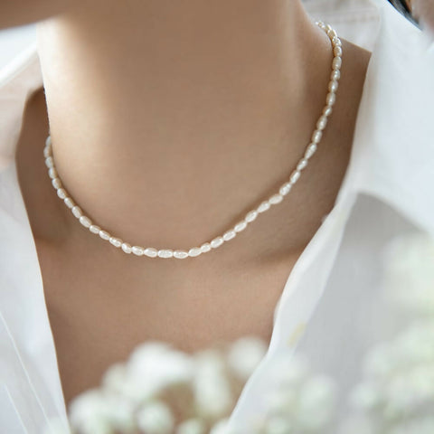 Pearl choker 35 cm