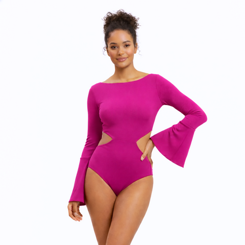 The Icon Bodysuit Fuschia