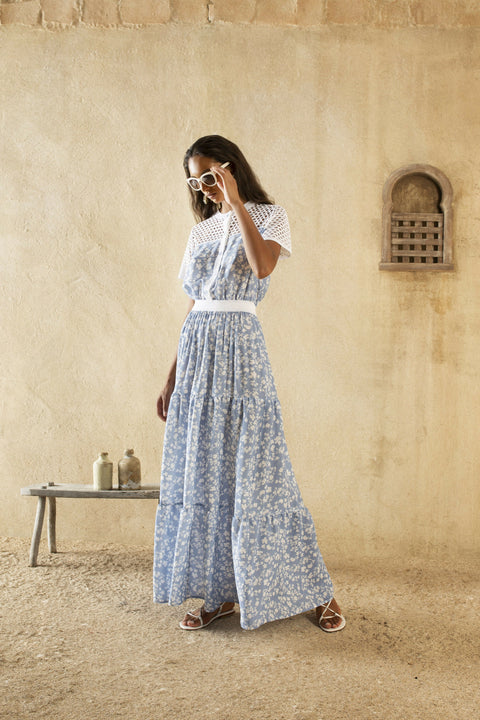 Antonella Blue & White Dress