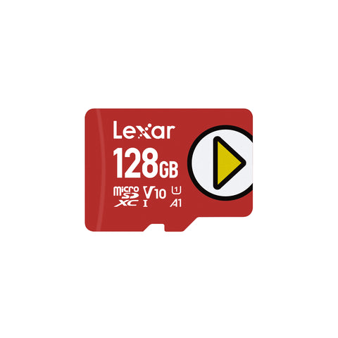 بطاقات LEXAR PLAY سعة 128 جيجابايت MICROSDXC UHS-I، بسرعة قراءة تصل إلى 150 ميجابايت/ثانية C10 A1 V10 