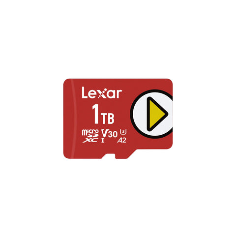 بطاقات LEXAR PLAY سعة 1 تيرابايت MICROSDXC UHS-I، بسرعة قراءة تصل إلى 160 ميجابايت/ثانية C10 A2 V30 U3 