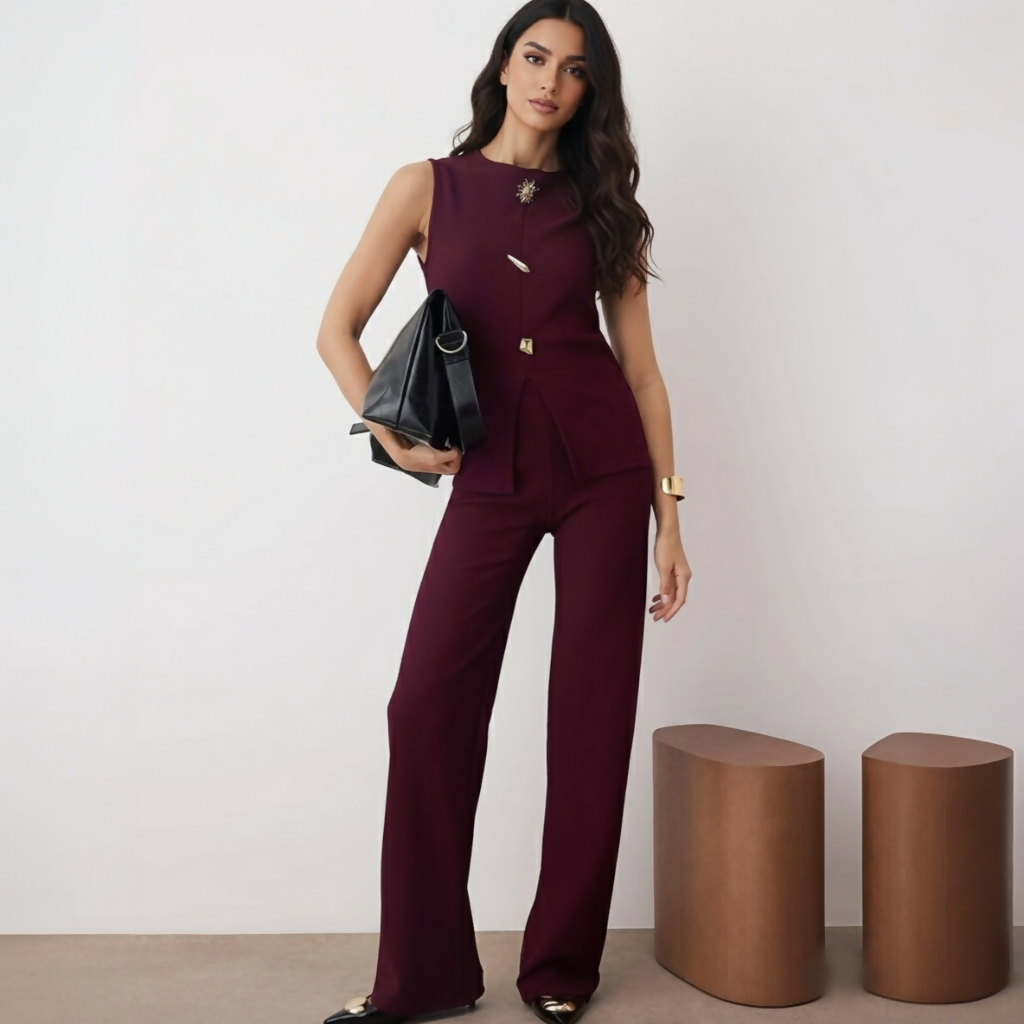 MY PEANUT Sima Plum Co-ord