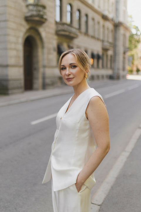 Viscose Vest in White
