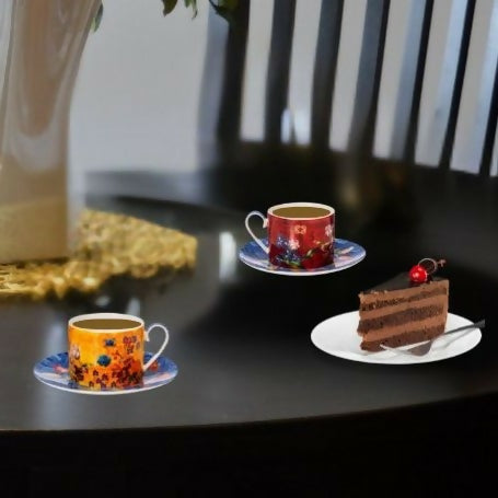 Exquisite handmade coffee cup set