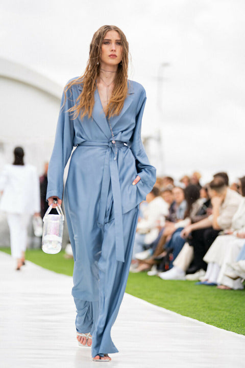 Silk Jacket in Blue