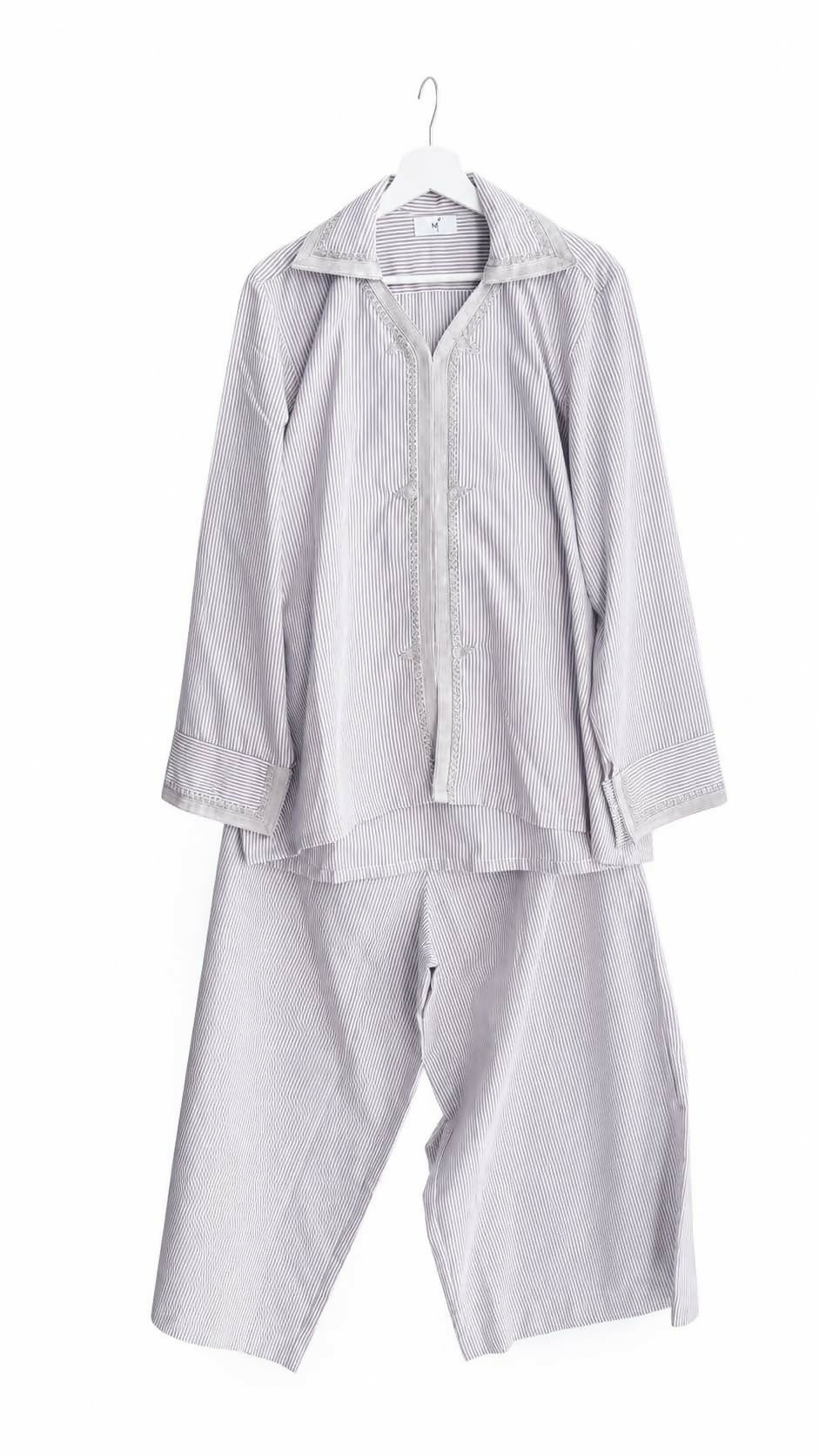 AMARA POPLIN BEIGE-WHITE