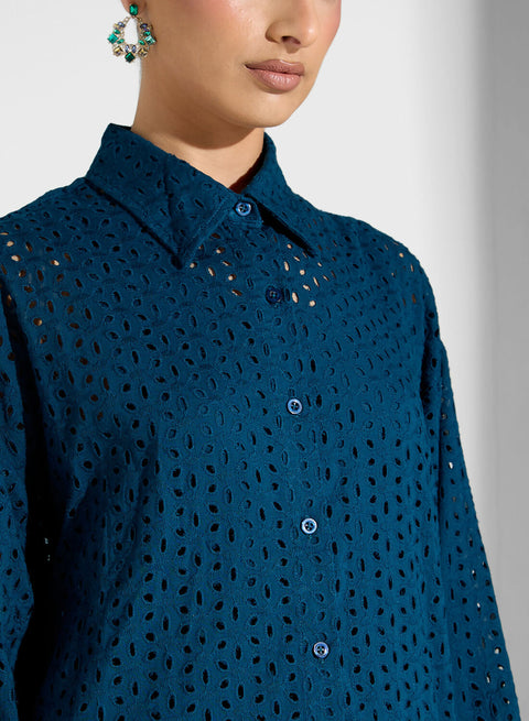 WOVEN WOMEN SCHIFFLI TUNIC