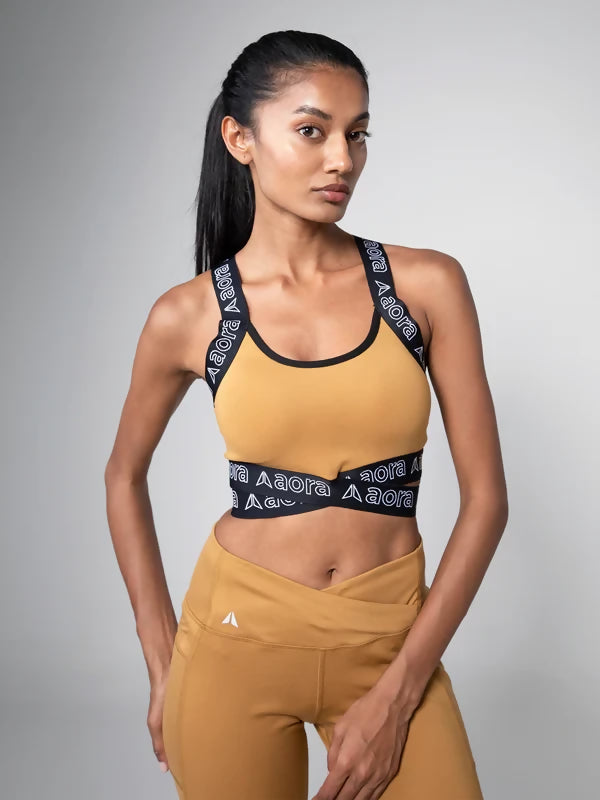 CROSS BRA CARAMEL